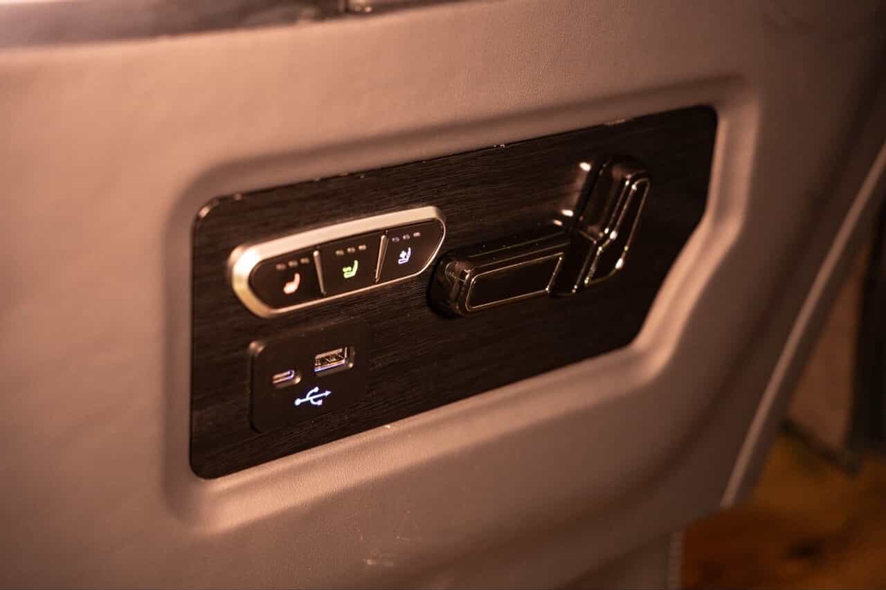 Sprinter seat control panel